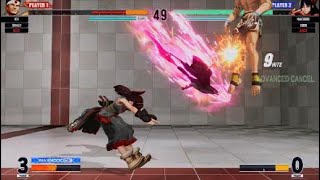 KOF15　ナコルル　高速ママハハでジョーをぶった切る