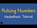 Picking Number Hackerrank Solution