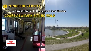 TTC POV Walk: Lawrence West Station to Downsview Park Station + Downsview Park Walk【4K】