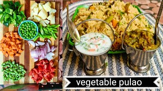 Pure Vegetable Pulao recipe || 100% Vegetarian Pulao preparation home made