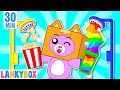 LankyBox Makes Movie Theater in the House - Creative Crafts for Kids | LankyBox Channel Kids Cartoon