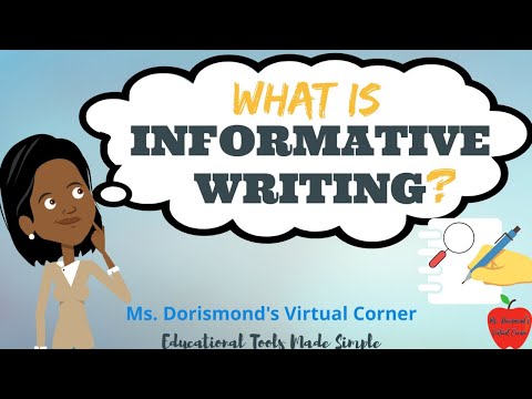 What is explanatory informative writing?
