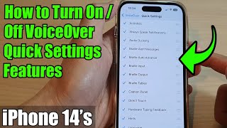 iPhone 14's/14 Pro Max: How to Turn On/Off VoiceOver Quick Settings Features