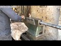 expert man a long threading screw rod making on lathe machine complete process