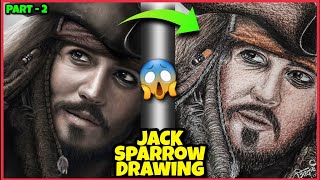 Drawing Captain Jack Sparrow (Part - 2) 😱 Johnny Depp Drawing #jacksparrow #johnnydepp #newtoyou