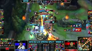 MYM vs Elements Highlights ( MeetYourMakers vs Elements ) - 2015 EU LCS Spring W3D1