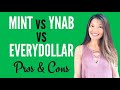 Mint vs. YNAB vs. EveryDollar Pros and Cons