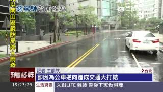 下班好塞等不及　公車危險逆向擋道｜三立新聞台