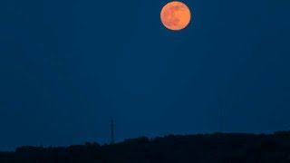 Full Flower Moon Rising Time Lapse Photography 4K 2016 5 21