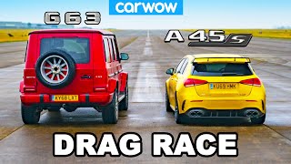 AMG G63 vs A45 S: DRAG RACE... of my two daily drivers!