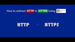 Redirect http to https on Microsoft IIS