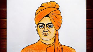 How To Draw Swami Vivekananda Face|Swami Vivekananda Drawing|Easy National Youth Day Drawing