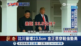 金正恩伸縮自如被猜偷偷塞鞋墊　見川普只矮一截北韓領導人氣勢有保住│記者程思瑋│【國際局勢。先知道】20180613│三立iNEWS