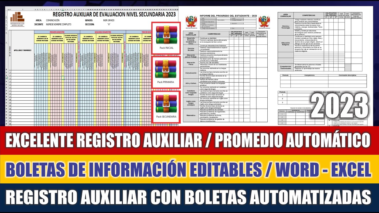 Registro Auxiliar 2023 | Boletas De Información | Registros Con Boletas ...