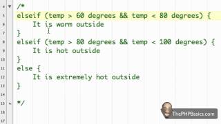 Tutorial 13 - PHP Else If Statement