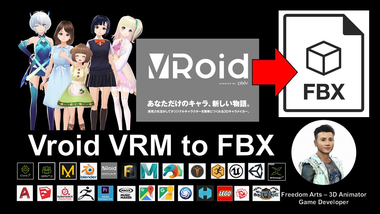 Vroid VRM To FBX - 3D Modeling Tutorial - Vroid Studio / Vroid Hub ...