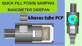 Design Quickfill with Manometer 2in1 coupler pengisian angin pcp