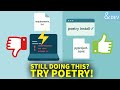 Poetry - why everyone should use it