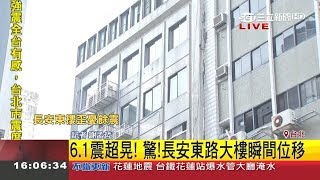 防餘震突襲!視察長安東傾斜大樓\