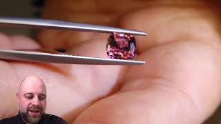 SOLD - 1.38 ct Pink Sapphire Cushion GIA Certified Unheated - GIAS0034 1