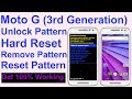 Moto G (3rd Generation) | Unlock Pattern Moto G | Hard Reset Moto G 3rd Gen | Remove Pattern Moto G3