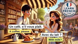 French Café Conversation for Beginners 🇫🇷 | Easy Dialogue with English Subtitles