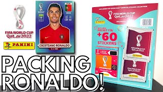 PACKING CRISTIANO RONALDO! | PANINI FIFA WORLD CUP 2022 QATAR STICKERS! | MEGA PACK OPENING!