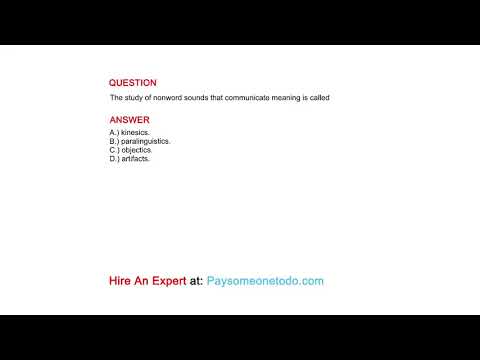 What is the study of Nonword sounds that communicate meaning?