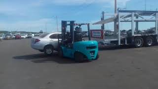 LTMG 4 ton diesel forklift work in Brazil video 2