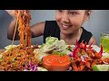 asmr eating spicy champaran mutton curry boil veg momo manchurian chicken spice eating show