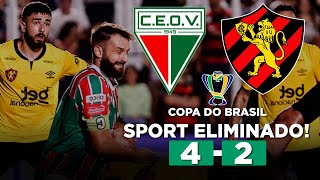 SPORT PERDE NOS PÊNALTIS E SE DESPEDE DA COPA DO BRASIL! OPERÁRIO VG 0 (4 x 2) 0 SPORT