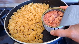😋 Simple and delicious recipes with canned tuna! Easy Pasta and Tuna recipe for dinner🥰