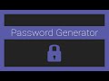 JavaScript Password Generator