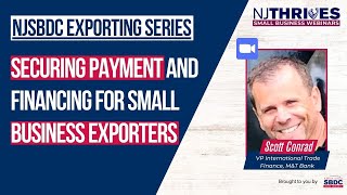 NJThrives #066: NJSBDC Exporting Series: Securing Payment and Financing for Small Business Exporters