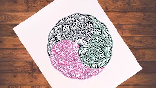 Colorful Torus Mandala art | How to draw mandala for beginners