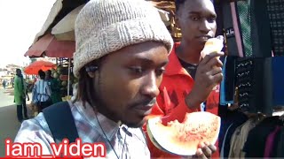 walking around wangige market in kenya africa