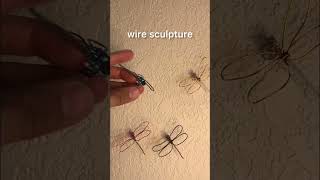 トンボが合体してアートwire art sculpture dragonfly