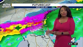 Meteorologist Jenese Harris predicts rain for the weekend, wintery mix by midweek and frigid air