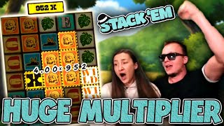 HUGE Win with Insane Multiplier on Stack'em Slot