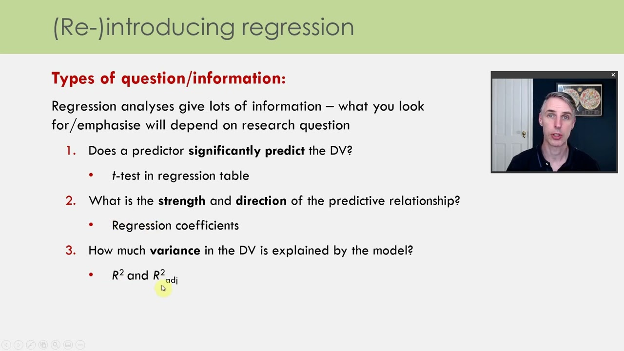 Regression In Jamovi Part 1 Of 3 Youtube
