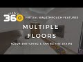 Virtual tour features - Multiple Floors, Floor switching and stairs, Matterport service by Pexels360