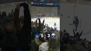 Babs hit a BANGER correct score at the Leafs vs Sabres game 👀🤝 #nhl #torontomapleleafs