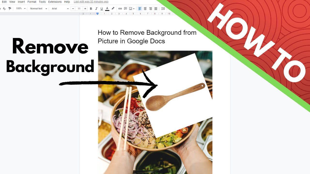 How To Remove Background From Picture In Google Docs - YouTube