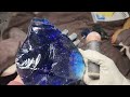 2032 big chunk of blue glass mindset discussion flintknapping