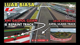 LUAR BIASA, UKUR KETEBALAN ASPAL ULANG TRACK, RMI GASPOL CLEAN & REPAINT TRACK