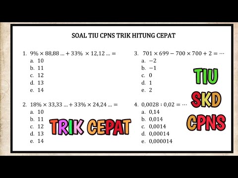 SOAL CPNS ALJABAR MATEMATIKA TRIK CEPAT MATEMATIKA DASAR TES ...