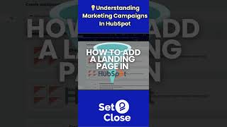 Set2Close's | Mastering HubSpot: Adding a Landing Page and Website Step-by-Step Tutorial