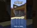 before and after shorts short minecraft minecraftshorts viral fyp minecraftbuilding