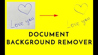 How to delete background from documents with OpenCV | Python