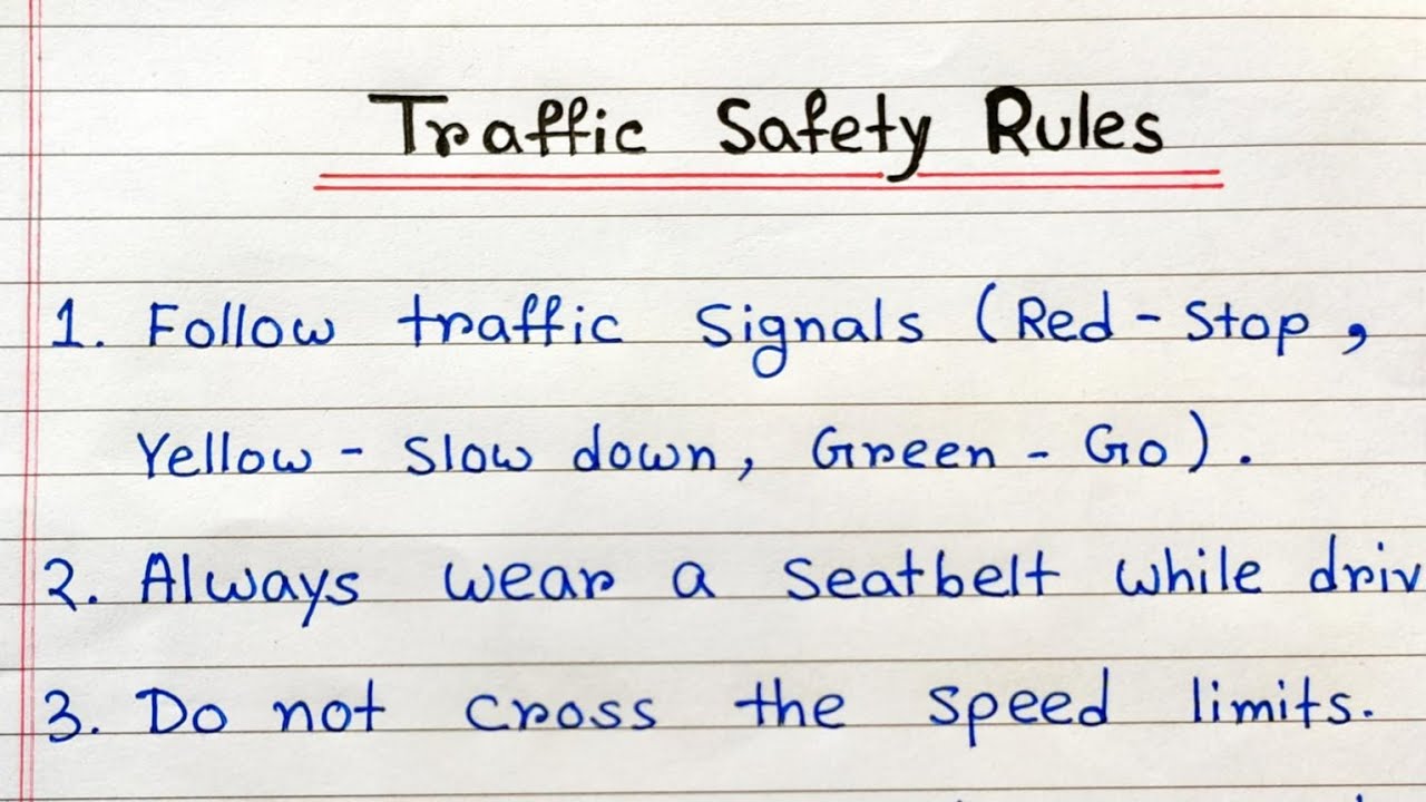 10 Lines About Traffic Rules Easy In English | Roads Safety Rules Easy ...